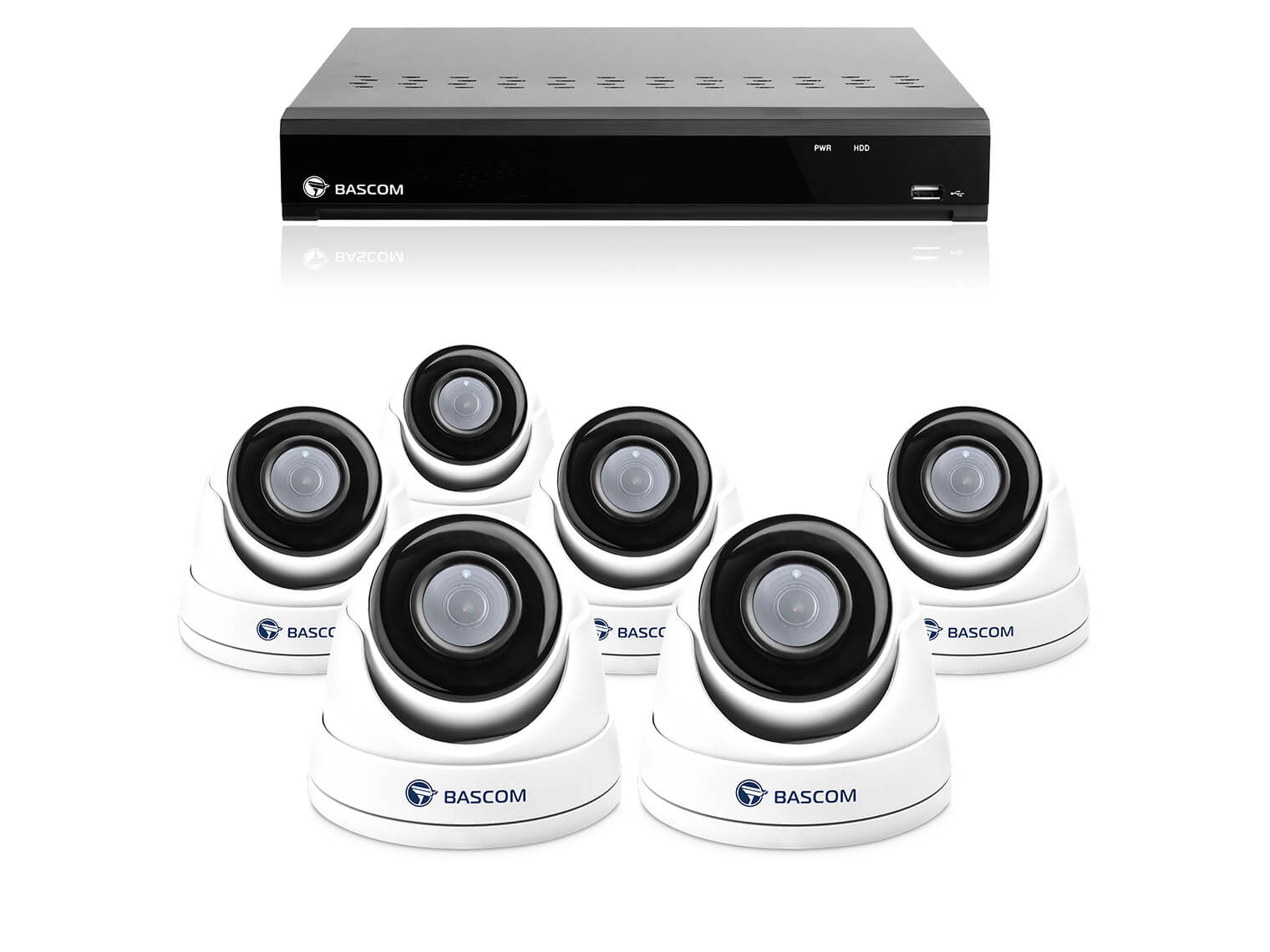 Trådbundet 6-dome-system