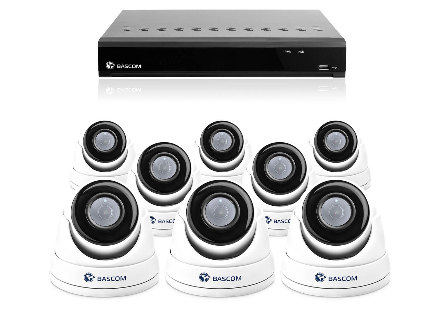 Trådbundet 8-dome-system